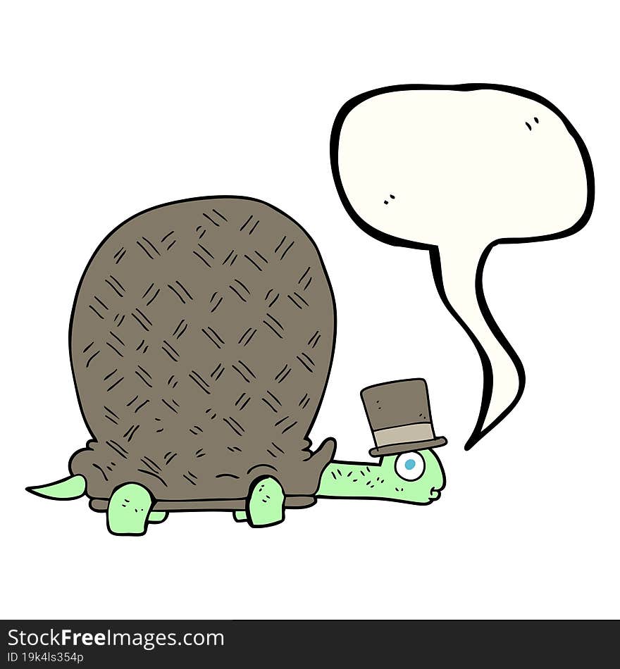 Speech Bubble Cartoon Tortoise