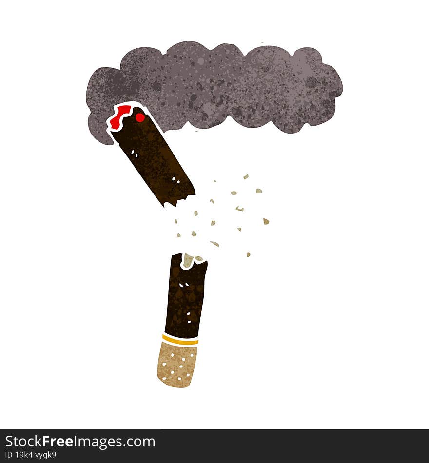 cartoon broken cigar