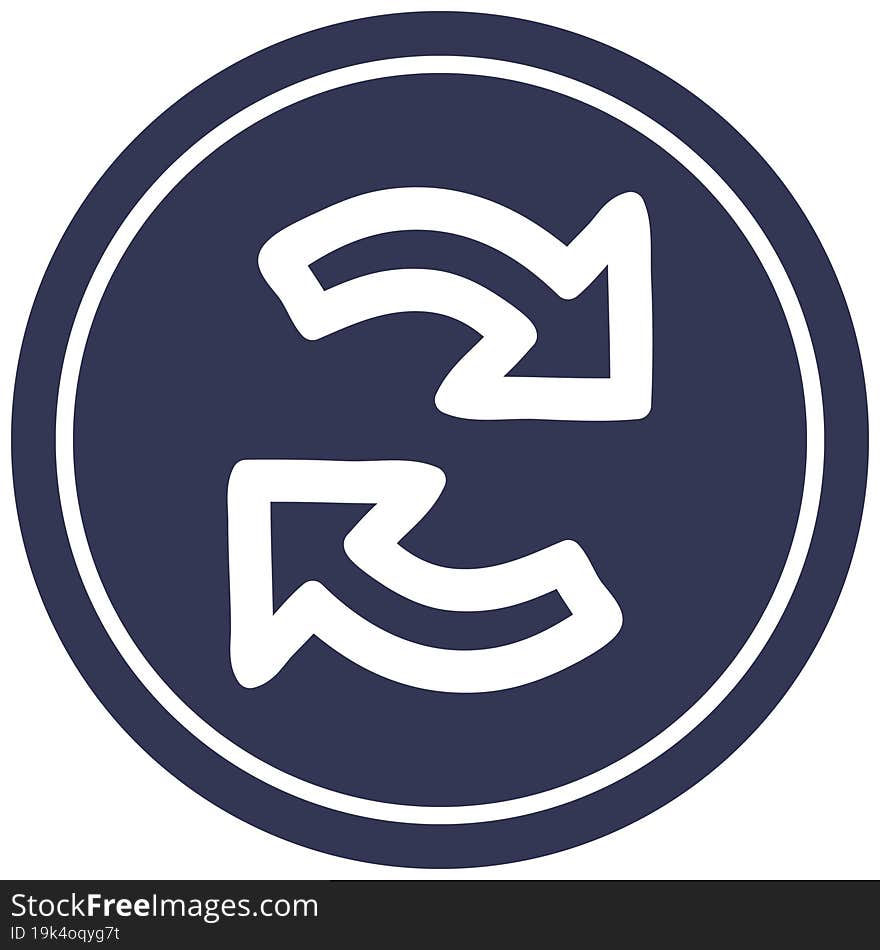 recycling arrow circular icon symbol