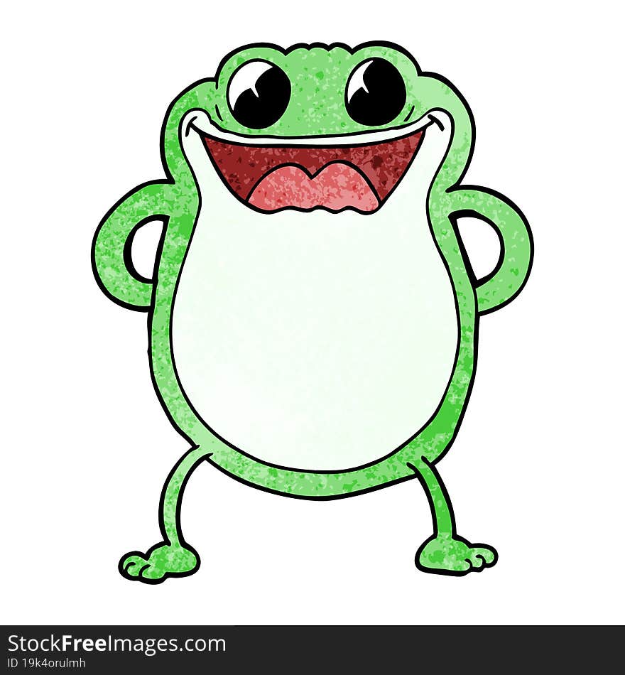 Cartoon Doodle Frog