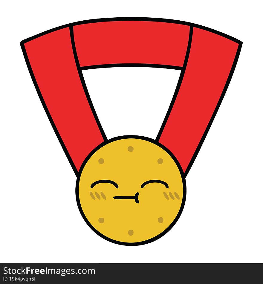 cute cartoon gold medal