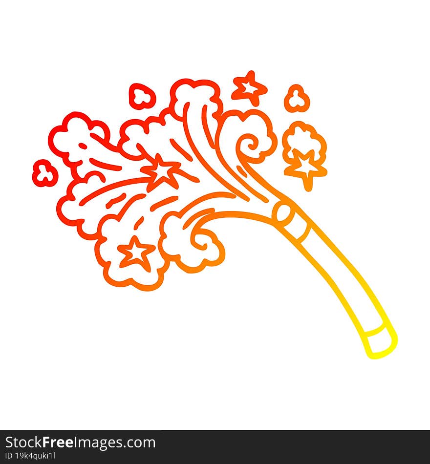 warm gradient line drawing cartoon magic trick