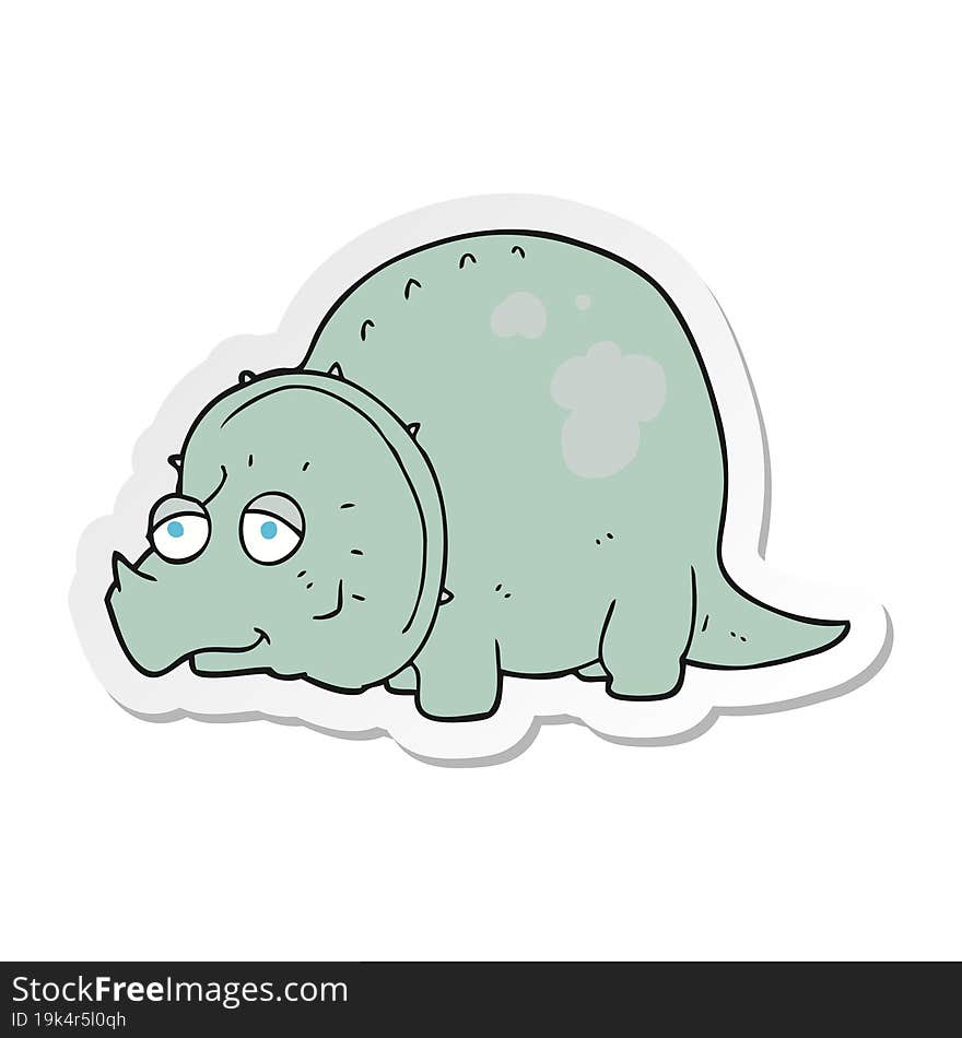 sticker of a cartoon dinosaur