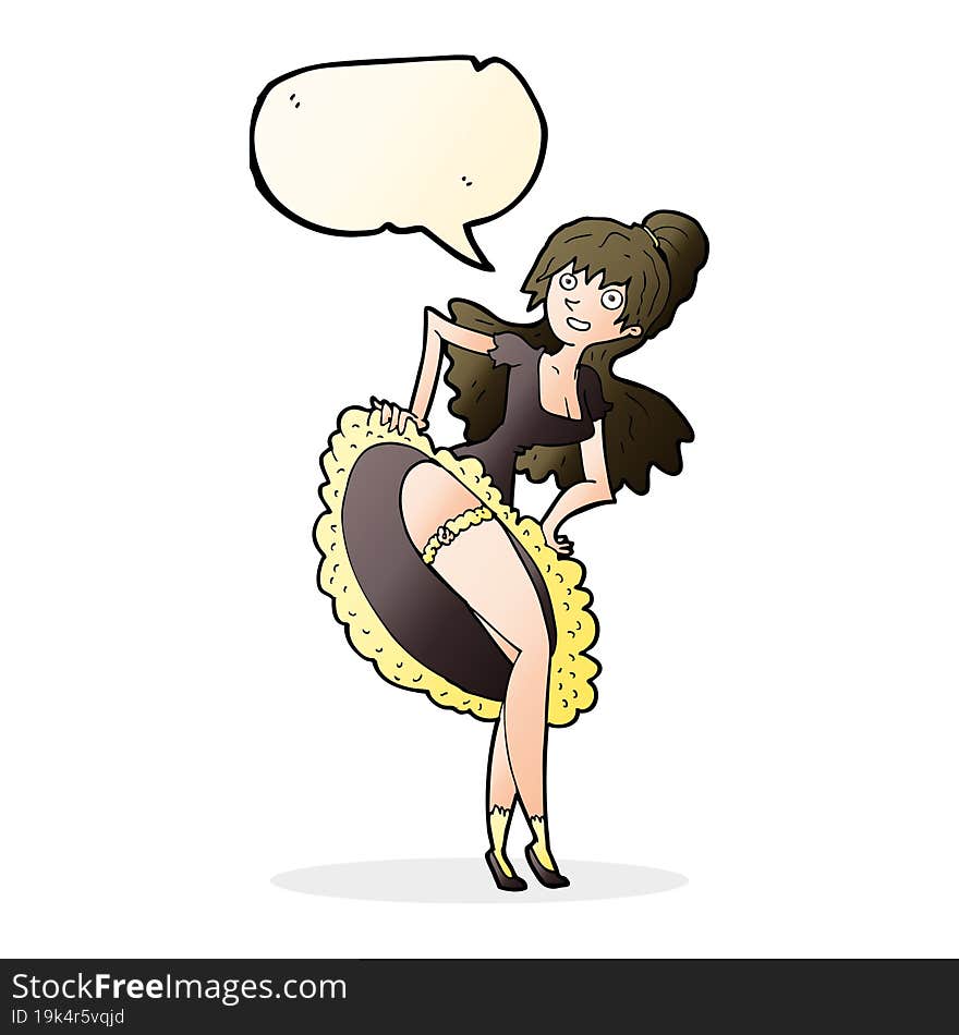 Cartoon Flamenco Dancer With Speech Bubble