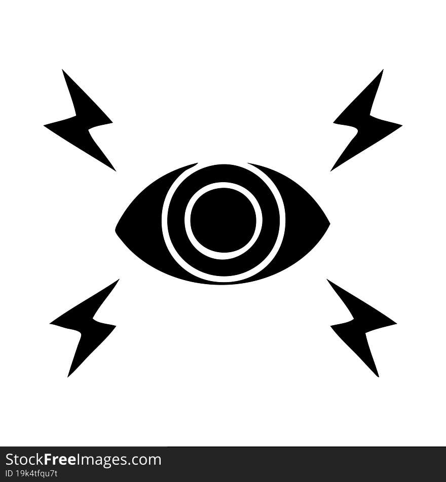 flat symbol of a mystic eye. flat symbol of a mystic eye