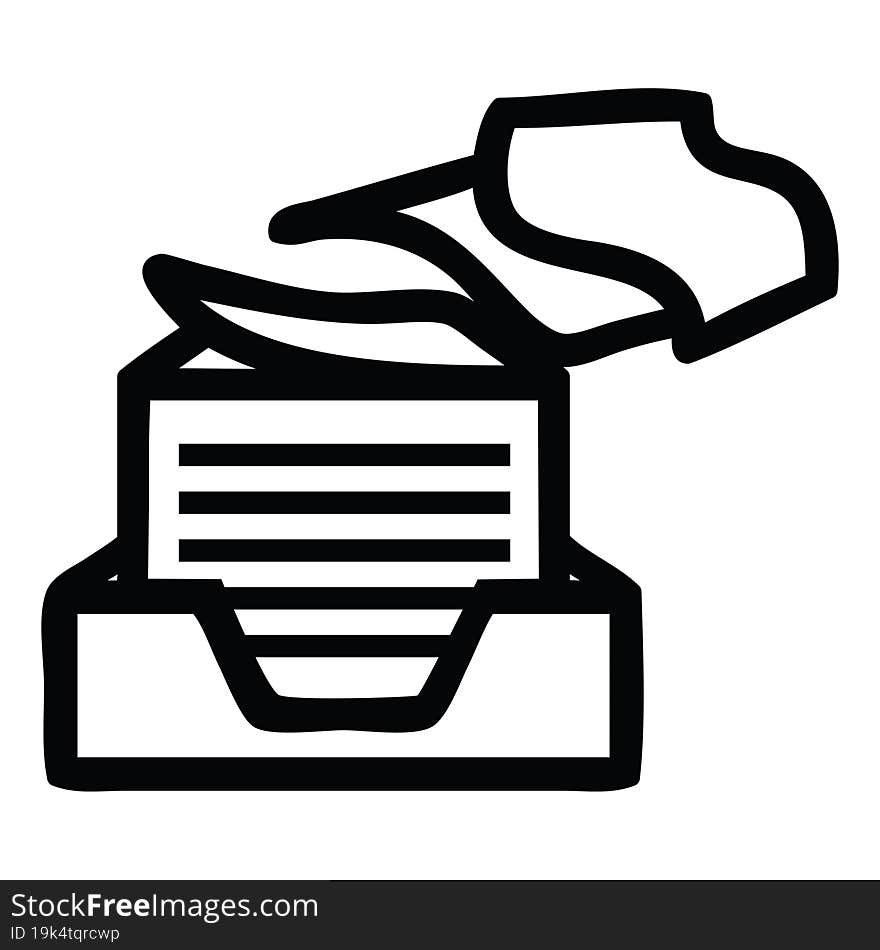 office paper stack icon