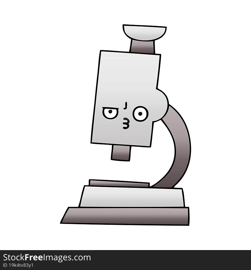 gradient shaded cartoon microscope