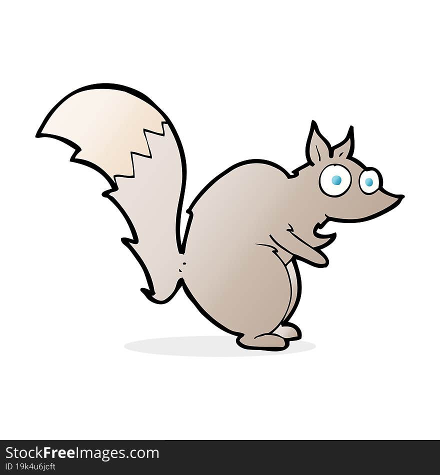 funny startled squirrel cartoon