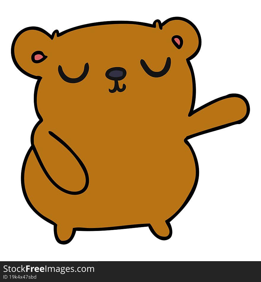 cartoon of a cute bear