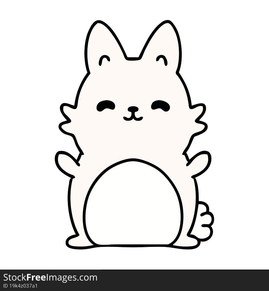 cartoon of a happy pet rabbit