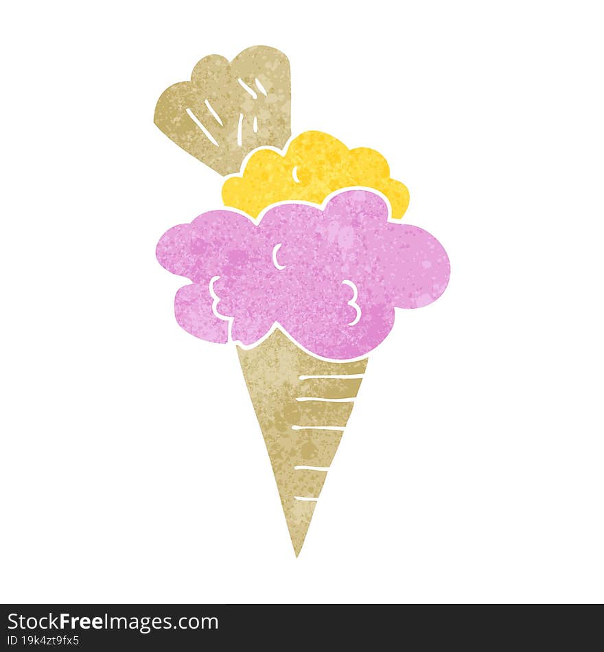 retro cartoon ice cream