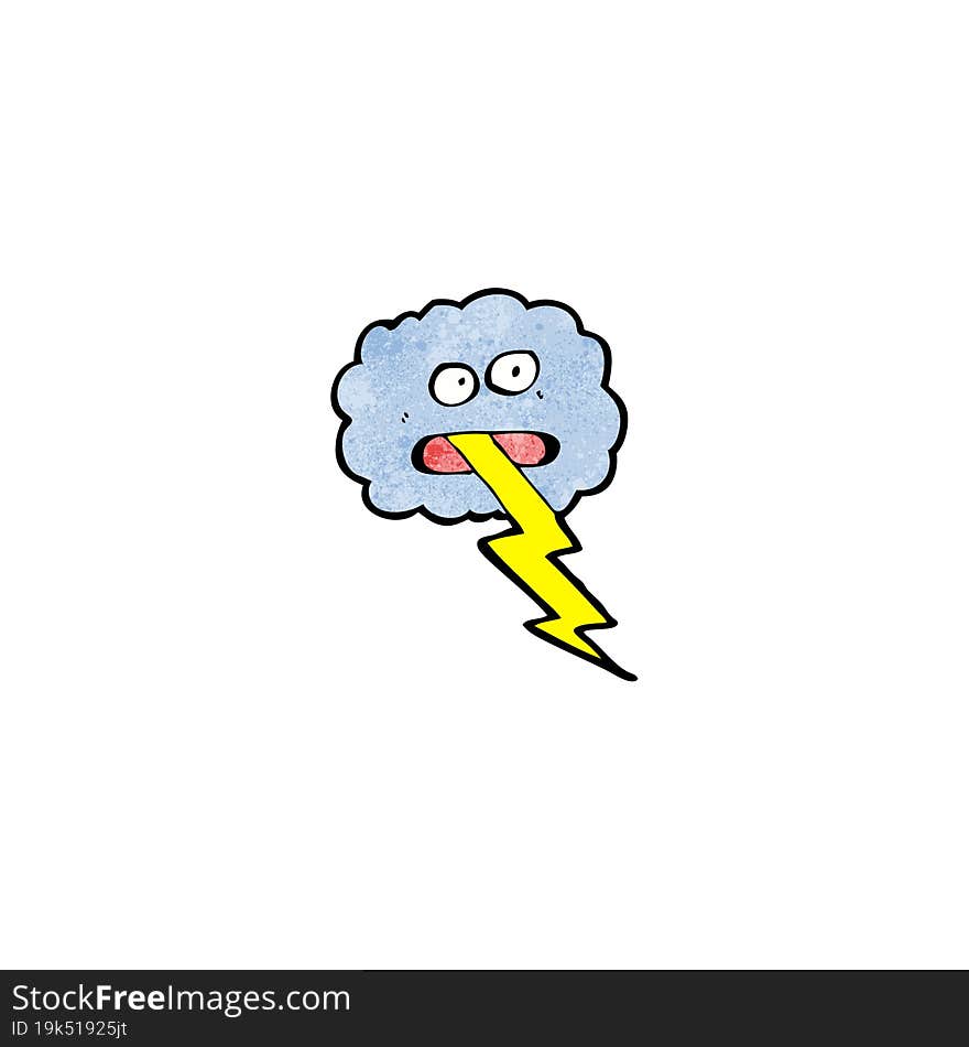 cartoon thunder cloud