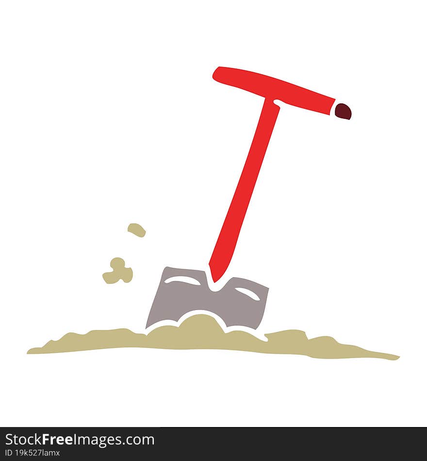 Cartoon Doodle Shovel In Dirt