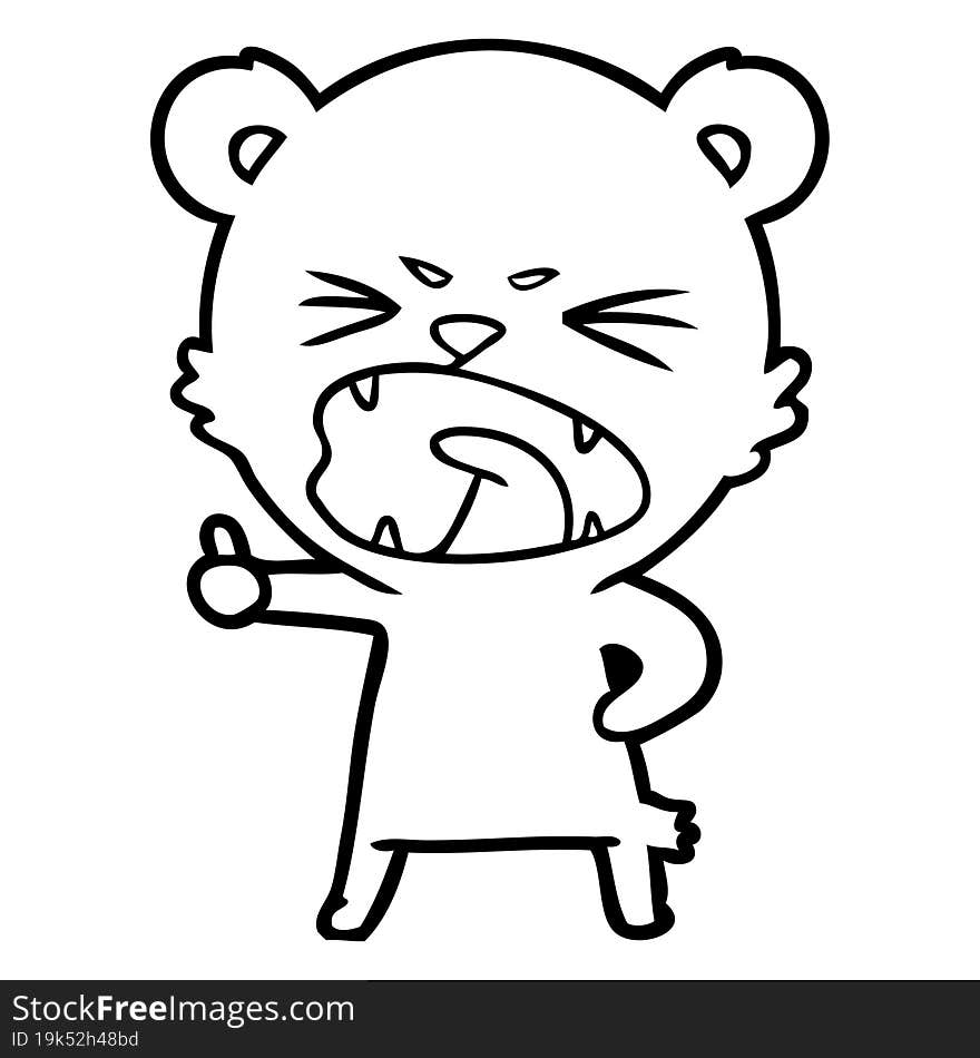 angry cartoon bear. angry cartoon bear