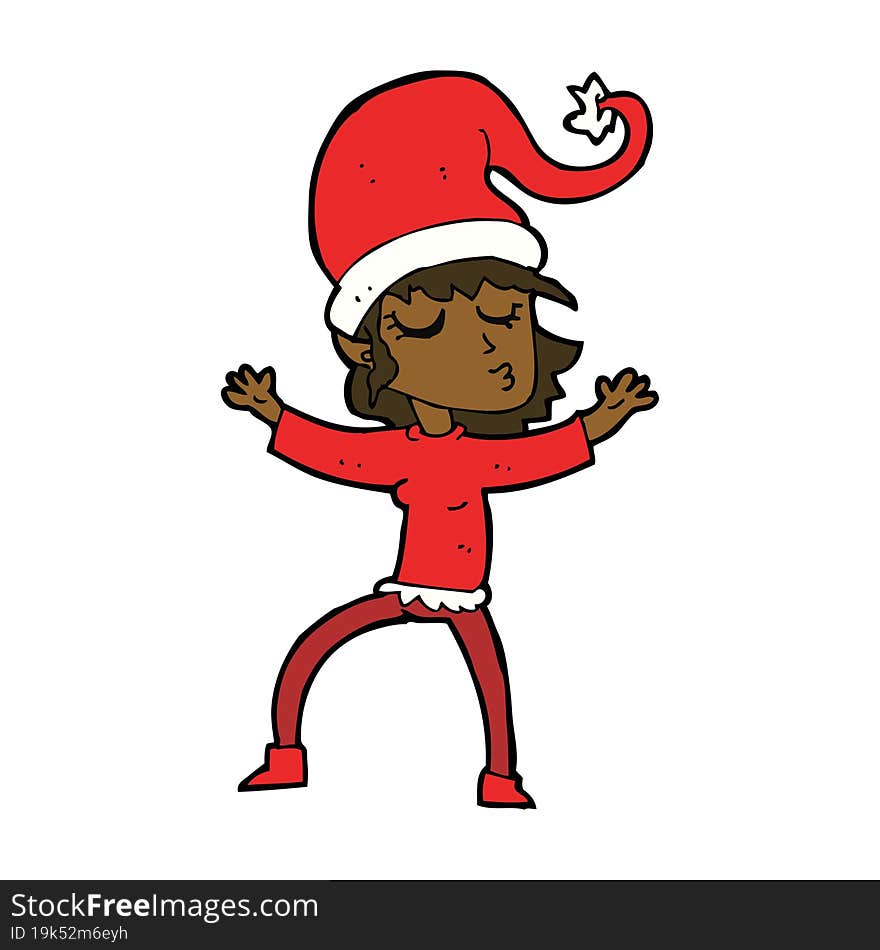 santa s helper cartoon