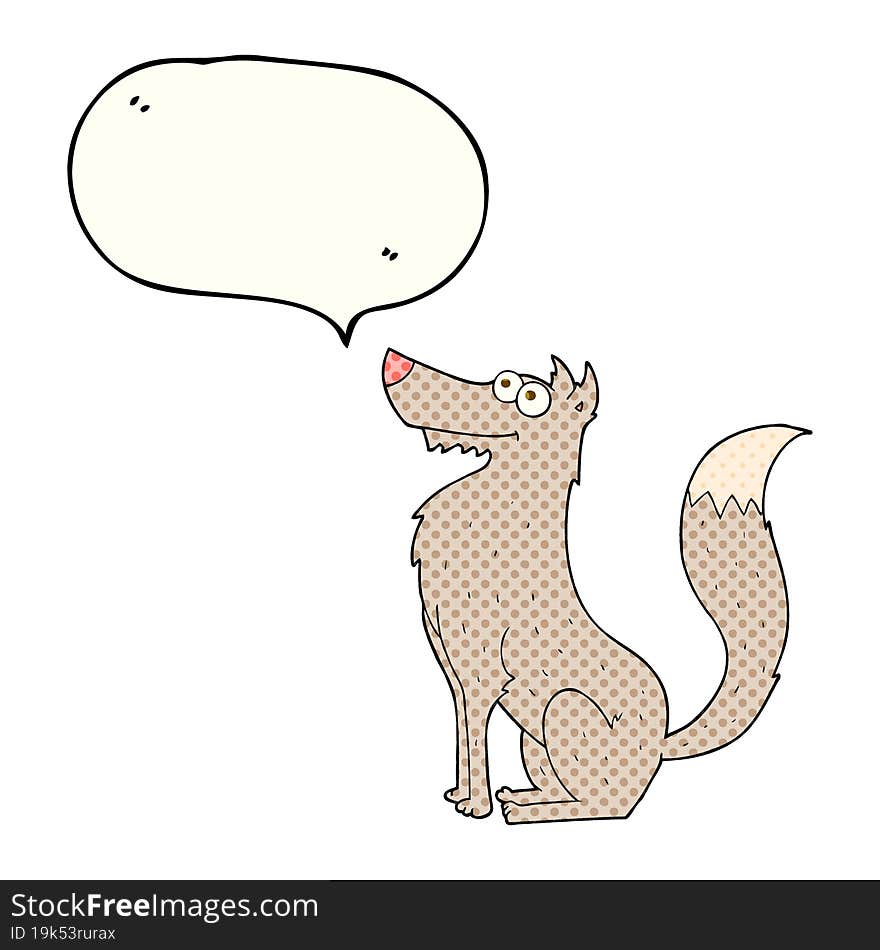 comic book speech bubble cartoon wolf