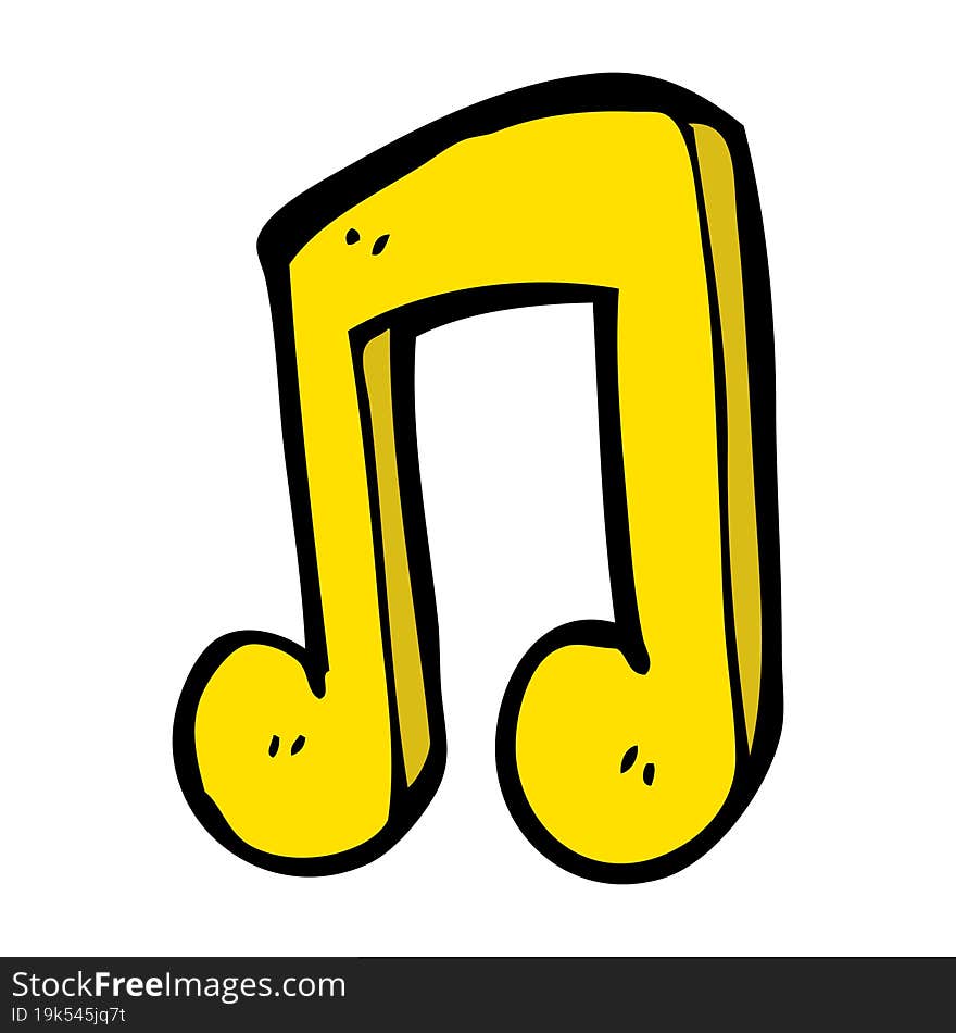 cartoon musical note