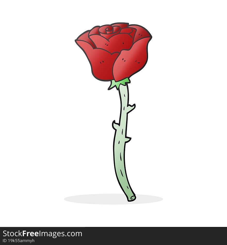 cartoon rose