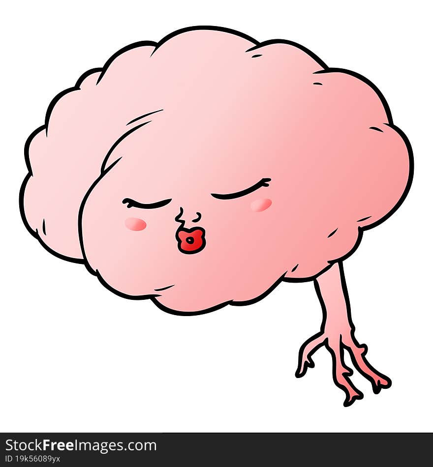 cartoon brain. cartoon brain