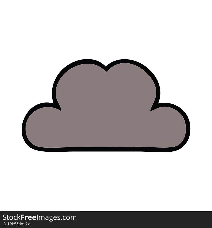 cute cartoon storm cloud