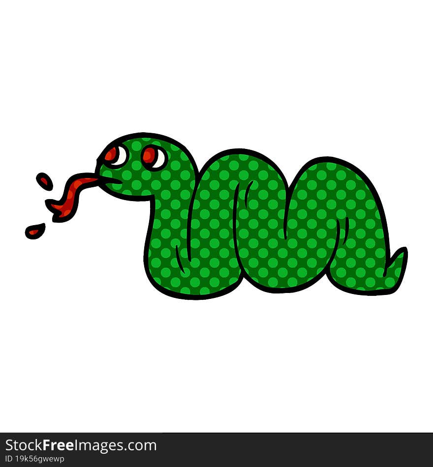 cartoon doodle snake