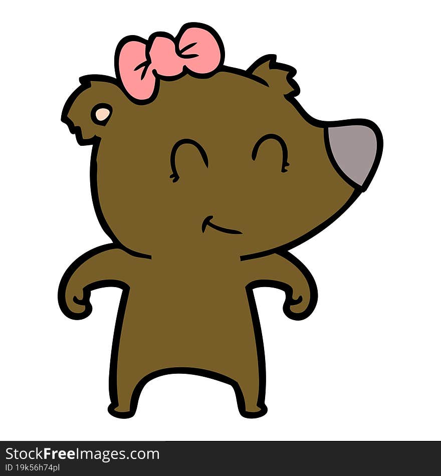 female bear cartoon. female bear cartoon