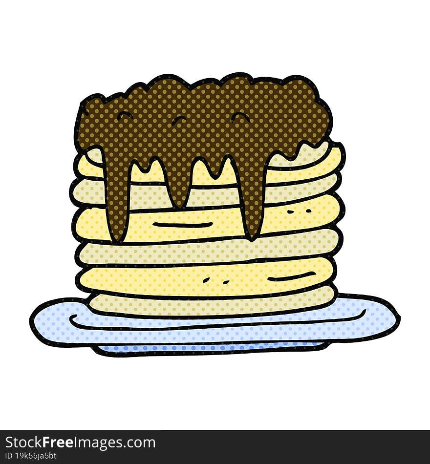 cartoon pancake stack