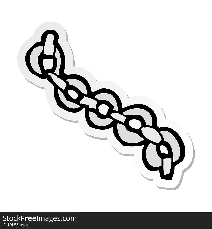 Sticker Of A Cartoon Chain