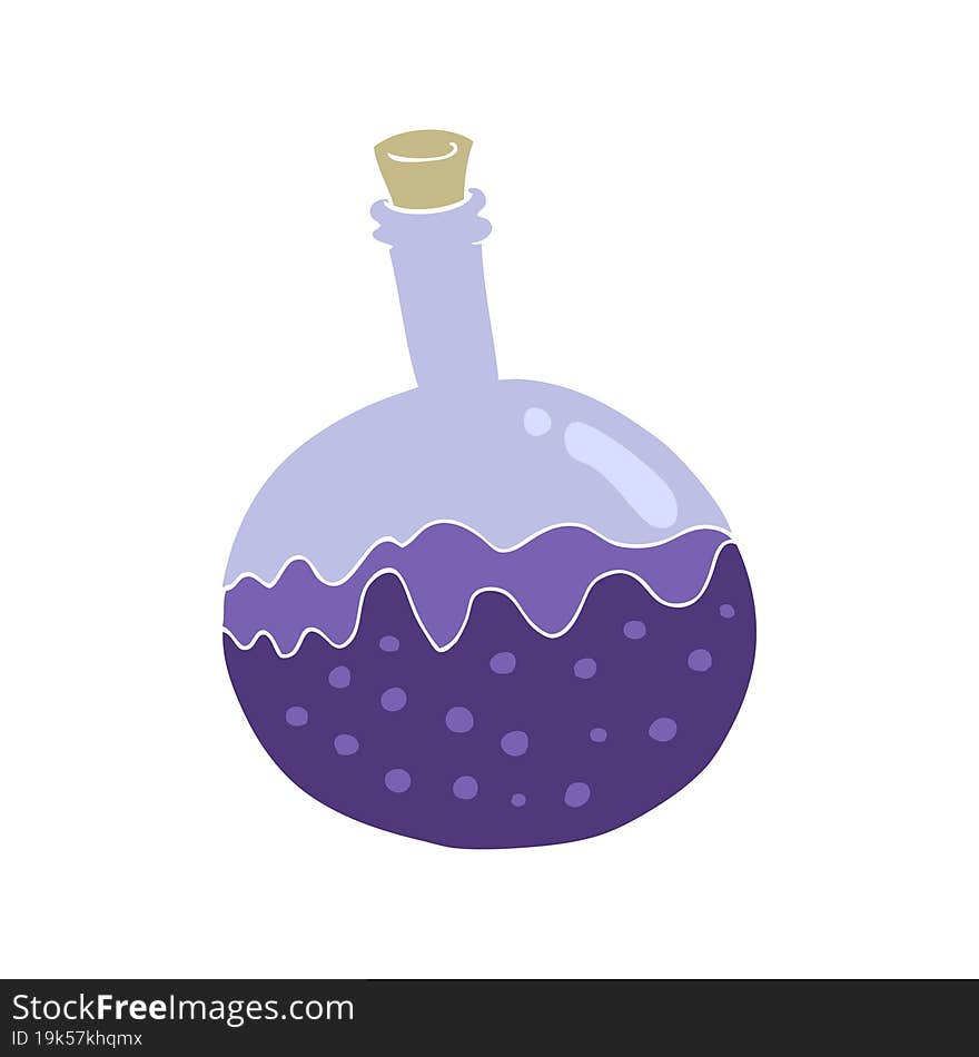 flat color illustration of a cartoon chemicals