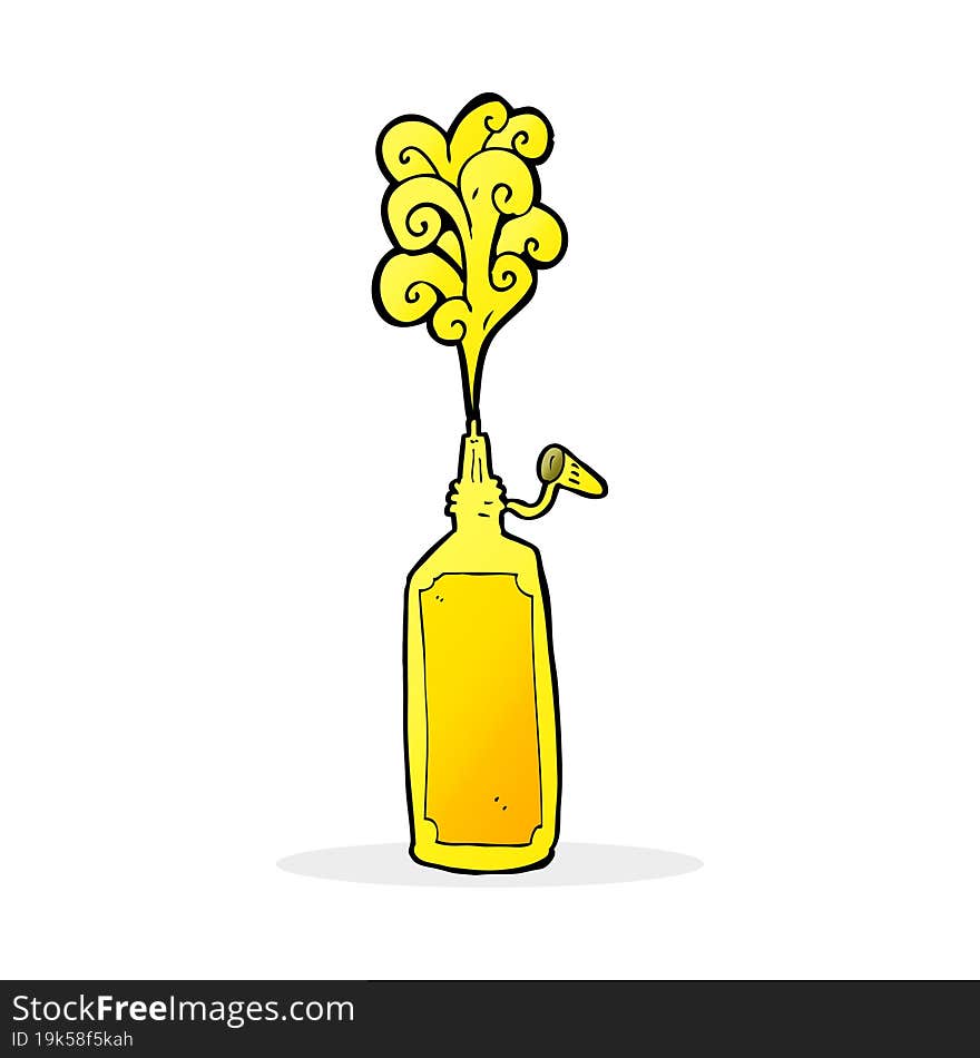 cartoon mustard bottle