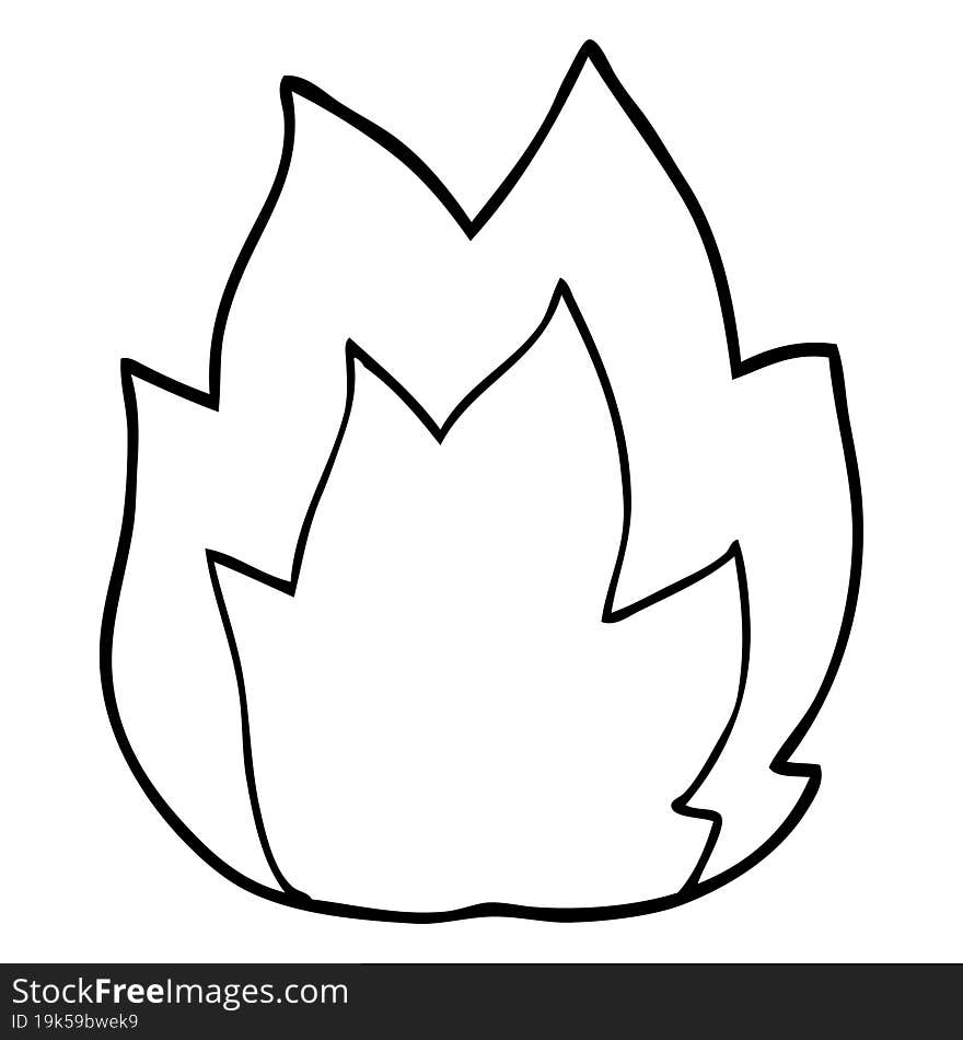 line drawing cartoon fire explosion