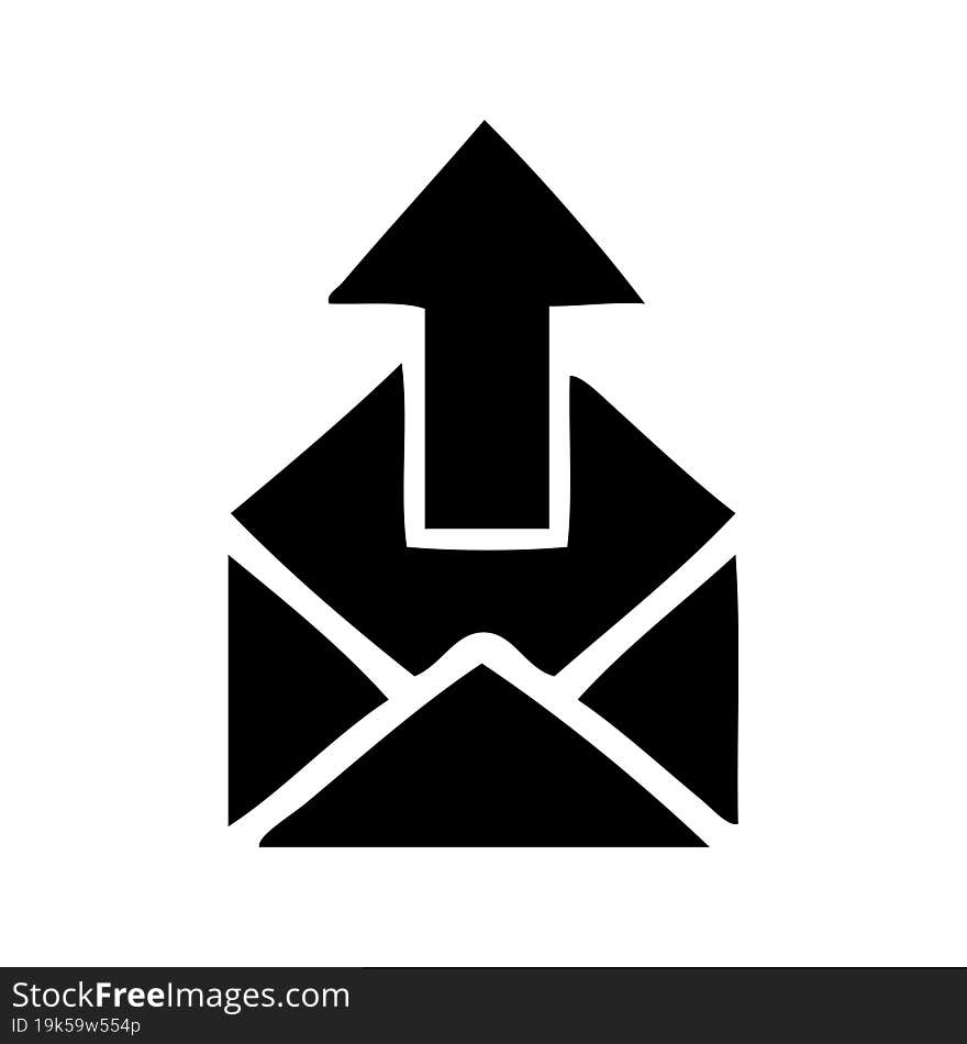 flat symbol email sign