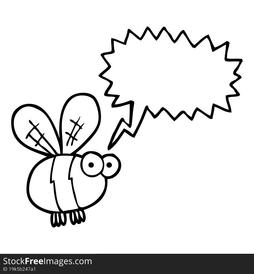 speech bubble cartoon bee