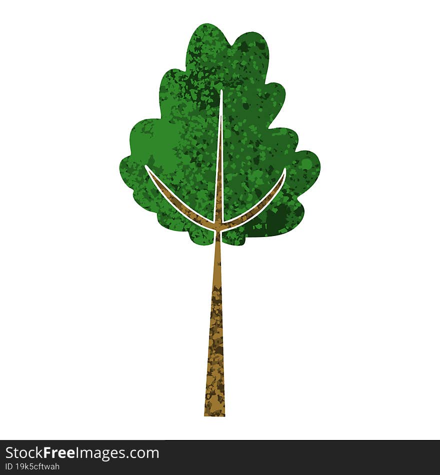 quirky retro illustration style cartoon tree