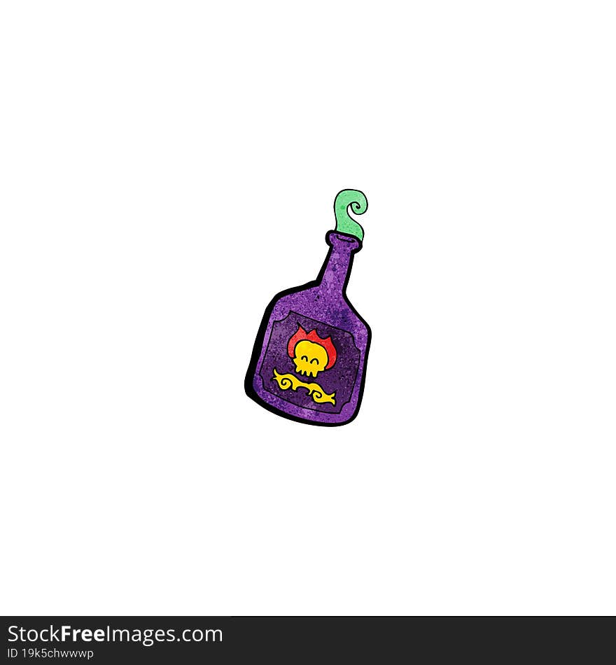 cartoon poison bottle