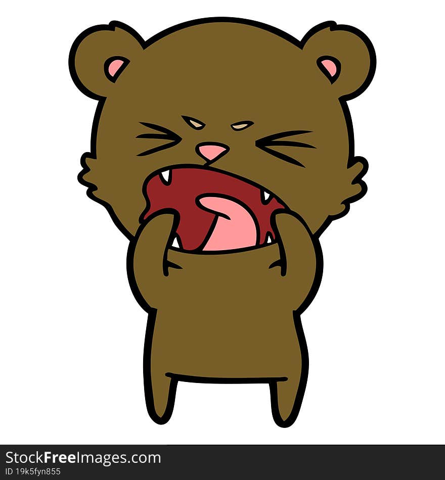 angry cartoon bear. angry cartoon bear