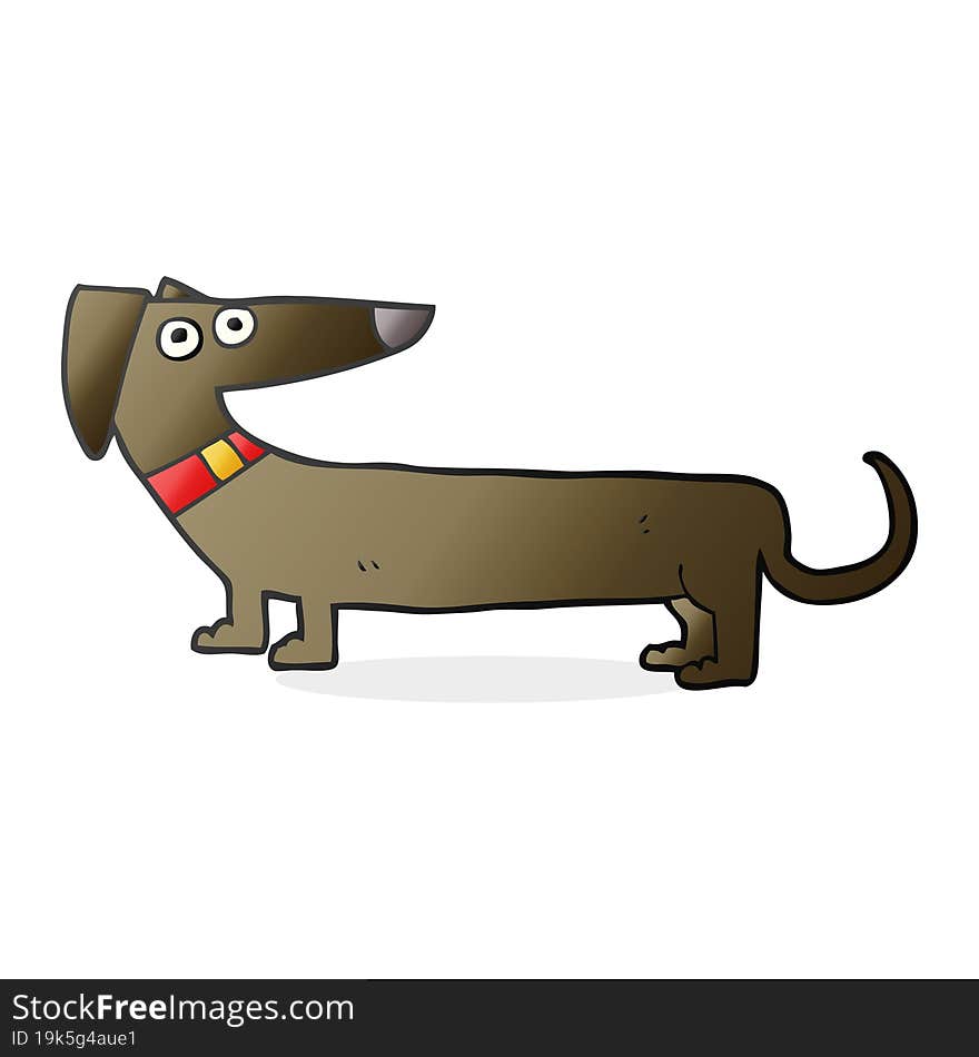 cartoon sausage dog