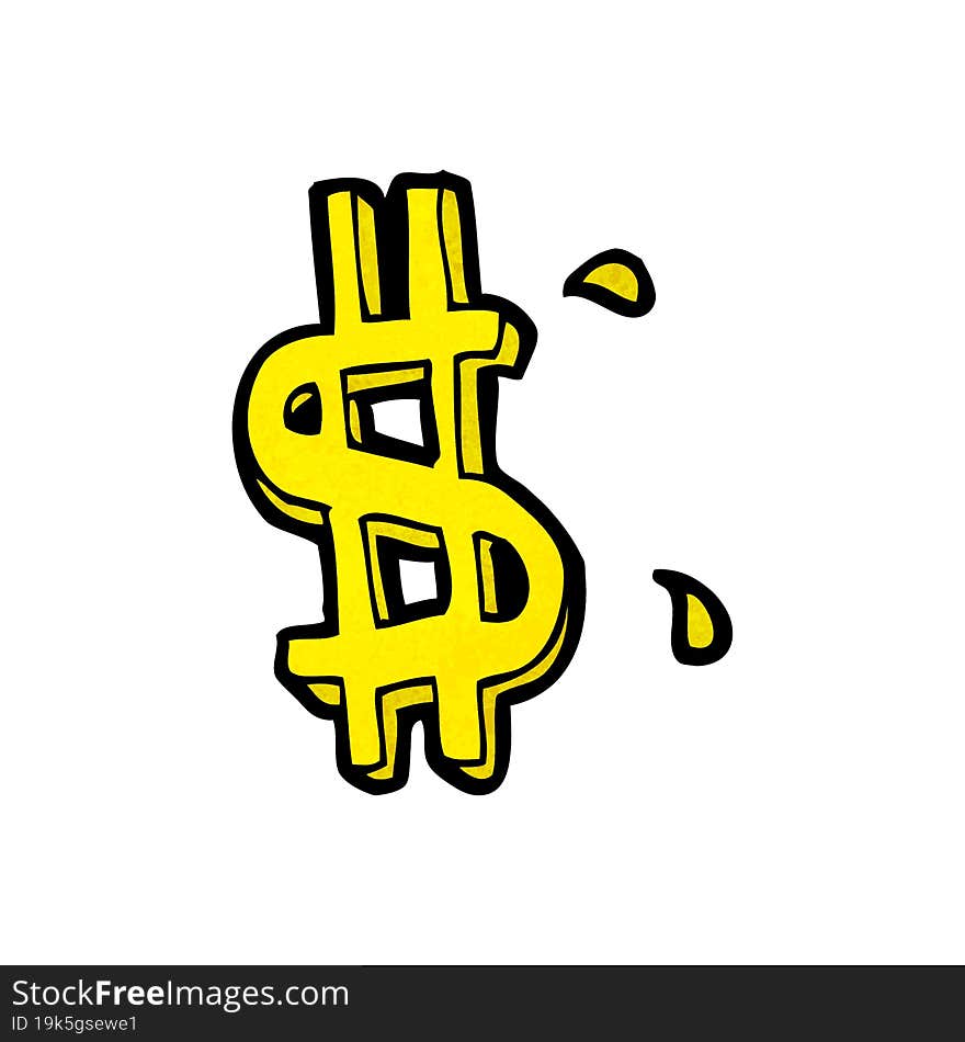 cartoon dollar symbol