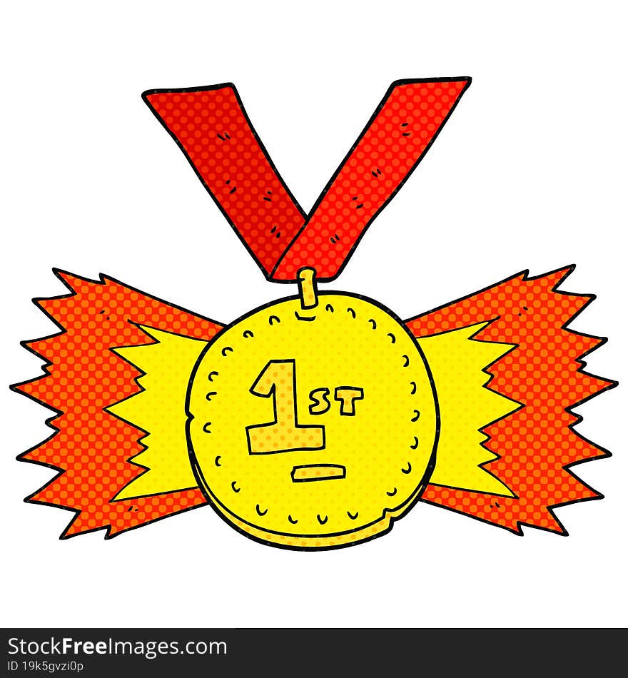 cartoon first place medal