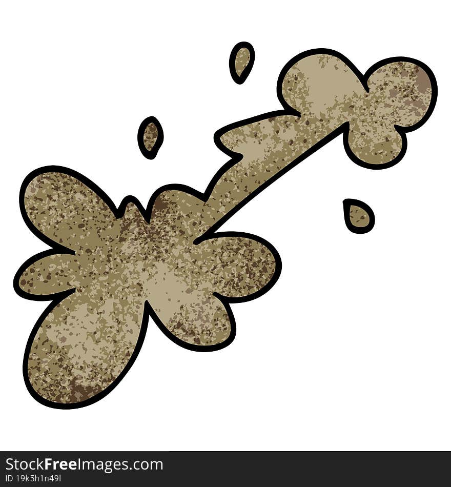 Cartoon Doodle Mud Splat