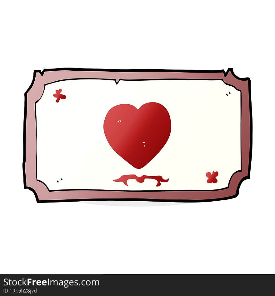 cartoon love heart frame