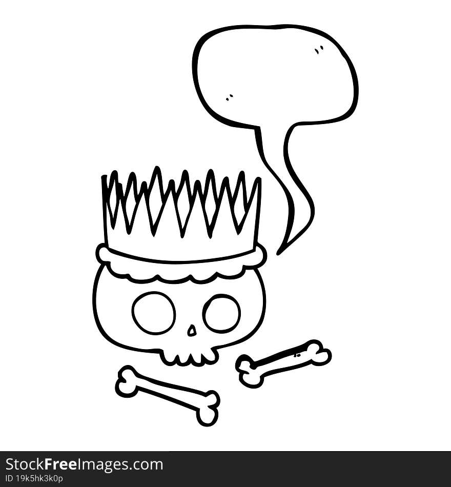 speech bubble cartoon crown