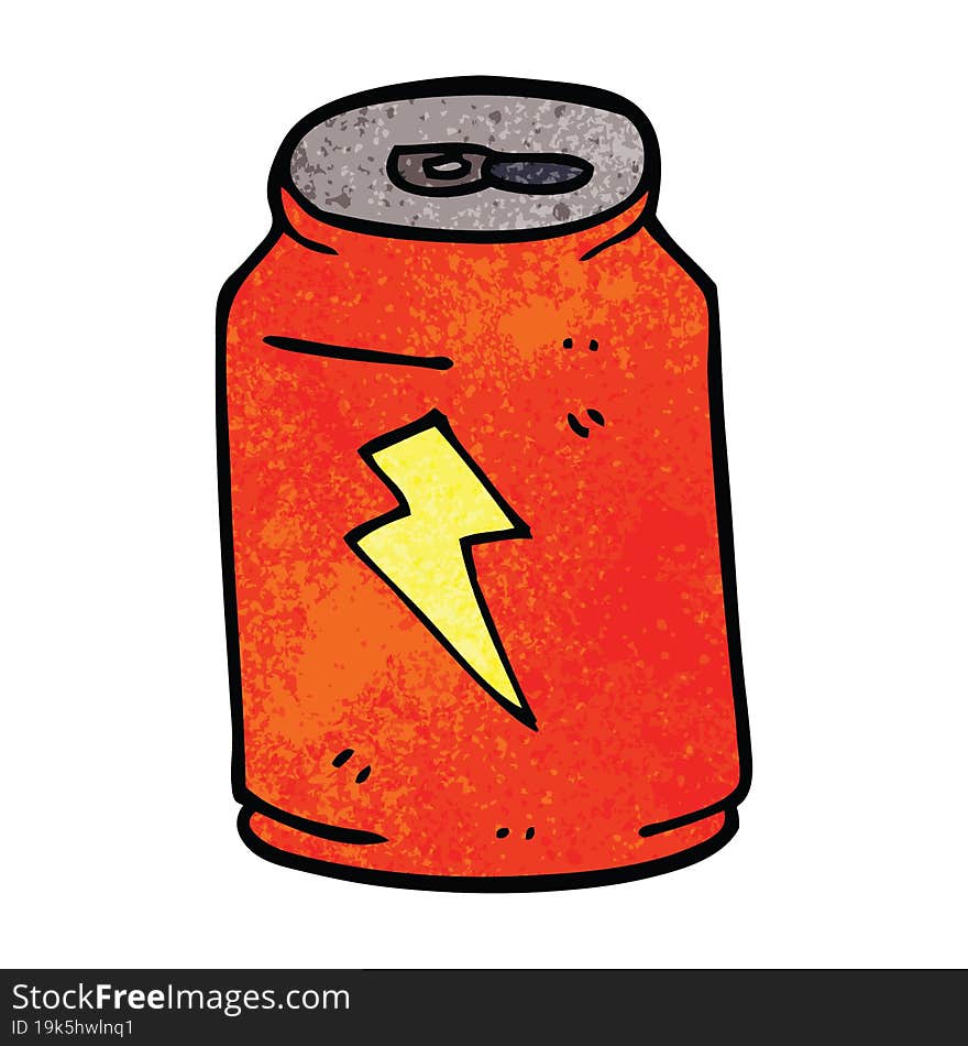 Cartoon Doodle Energy Drink