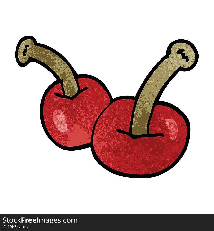 Cartoon Doodle Cherry