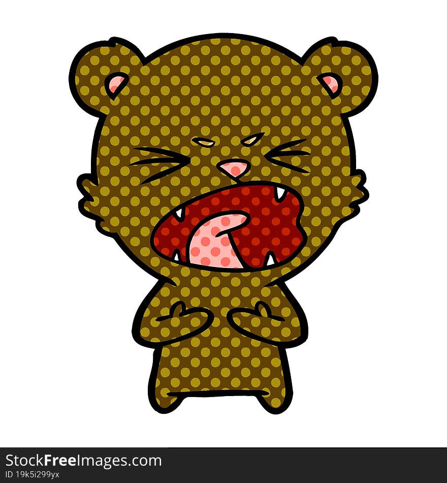 angry cartoon bear. angry cartoon bear