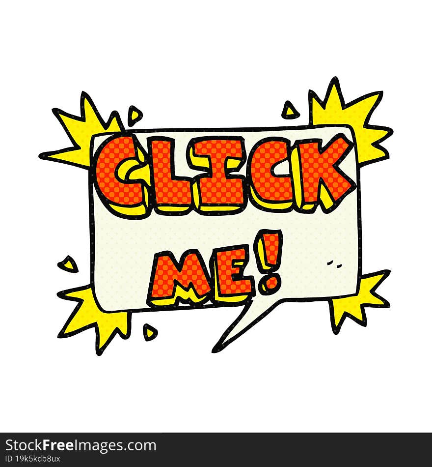 cartoon click me symbol