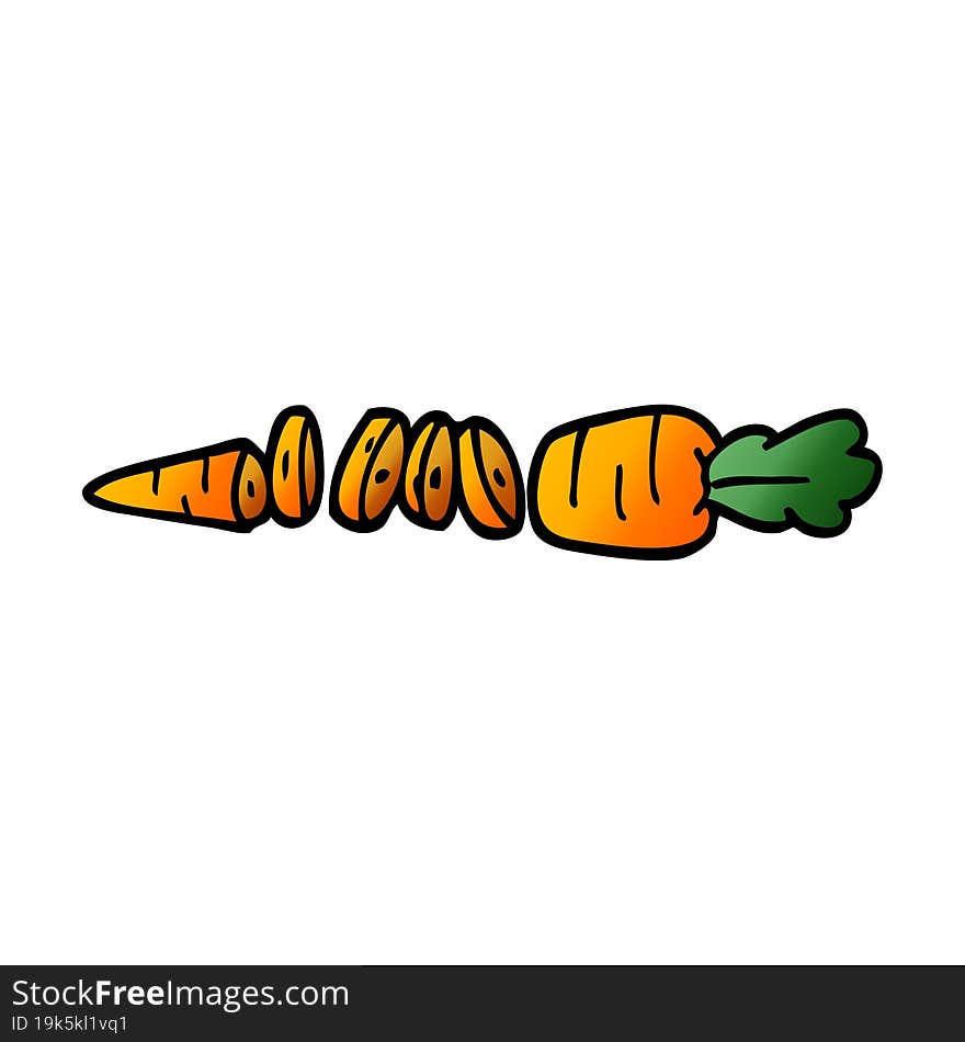 cartoon doodle chopped carrot