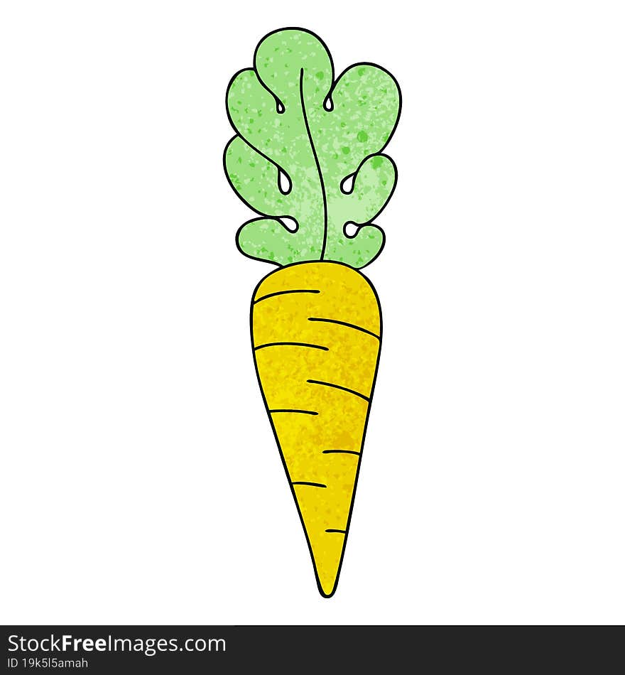 Quirky Hand Drawn Cartoon Carrot