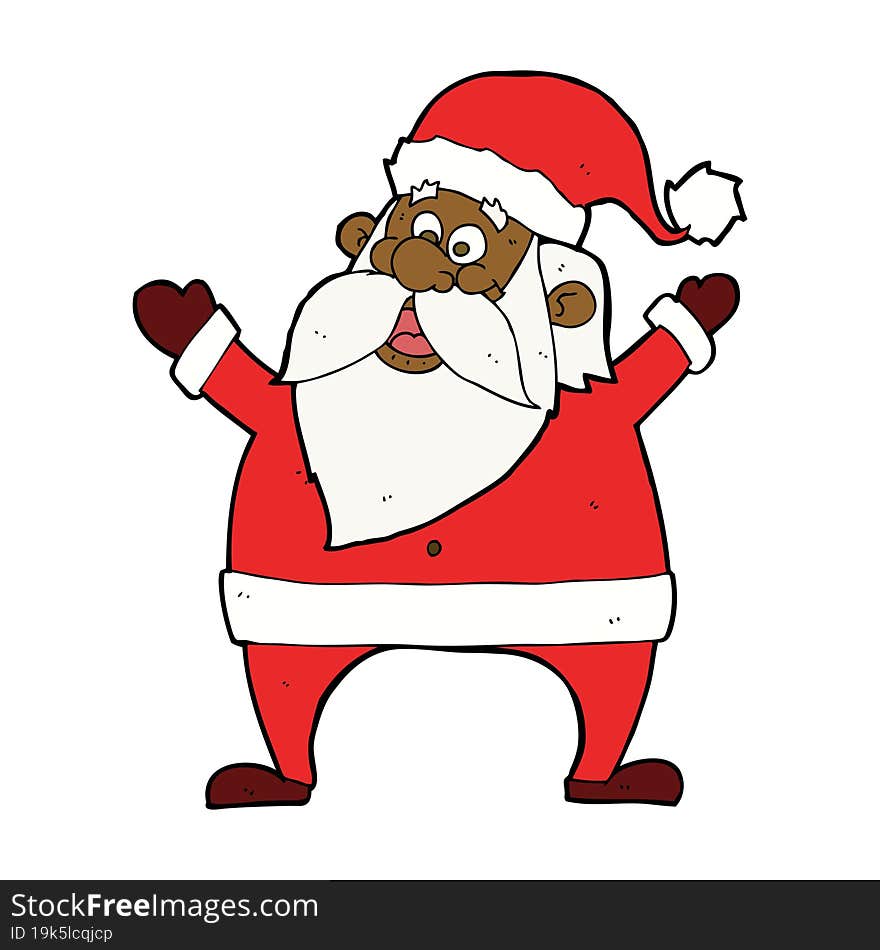 jolly santa cartoon