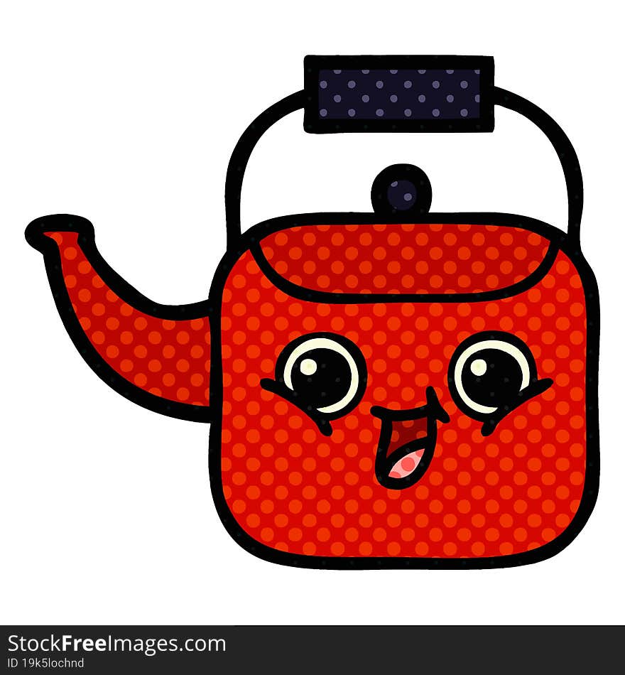 comic book style cartoon kettle